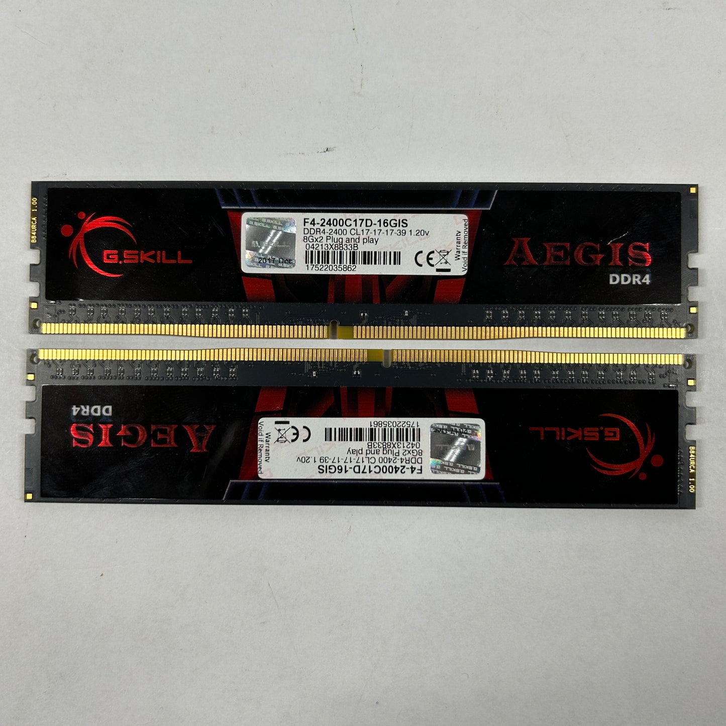 G.Skill Aegis 16GB (2x8GB) RAM DDR4 2400MHz F4-2400C17D-16GIS