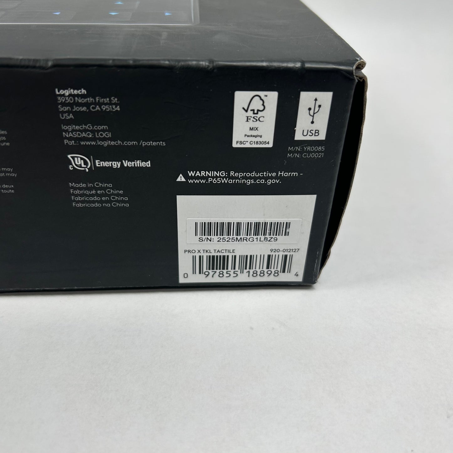 New Logitech Pro x TKL Tactile Gaming Keyboard 920-012127