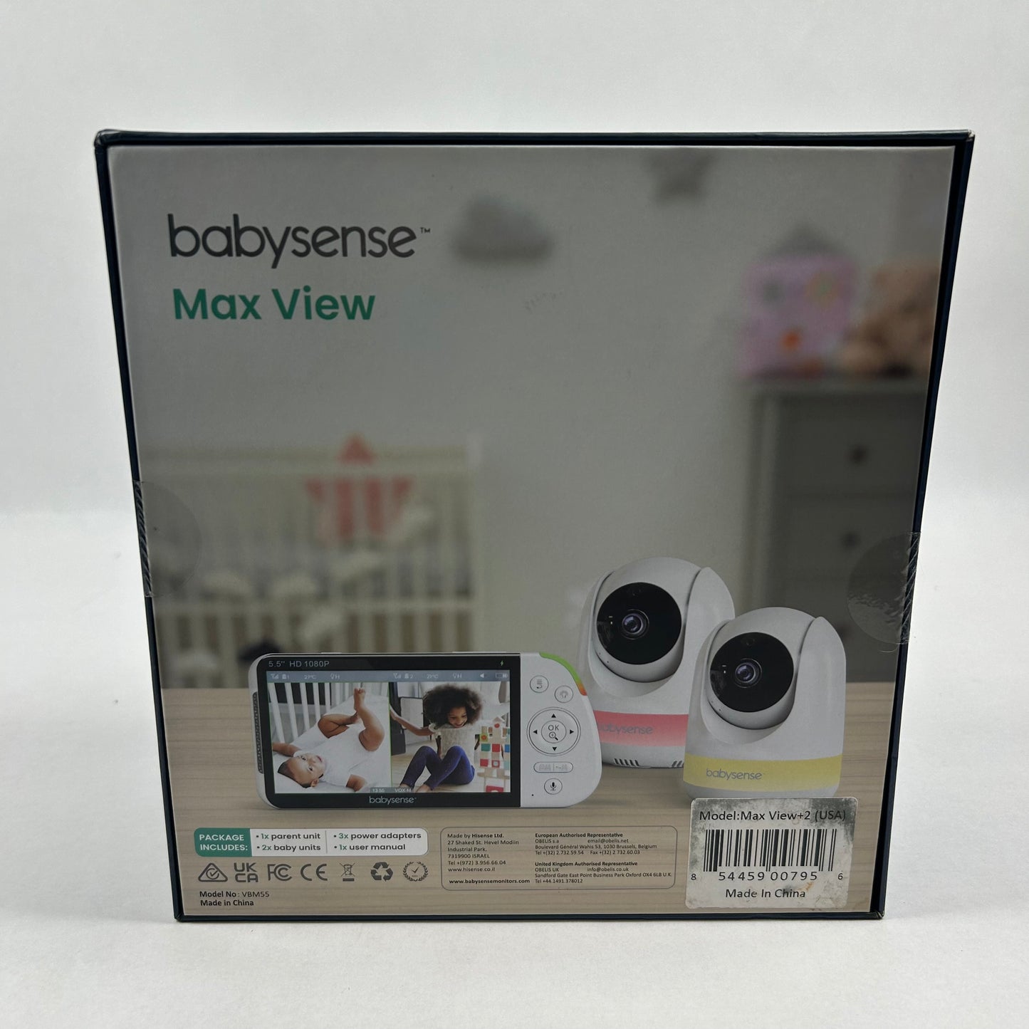 New BabySense Maxview Video Baby Monitor VBM55