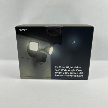 New Wyze Cam Floodlight 2K Color Night Vision LED Light WYZECFL2BL