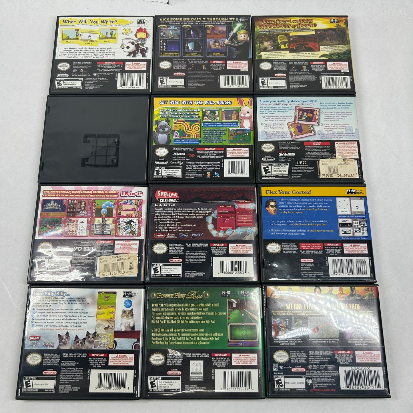 Lot of 12 Nintendo DS Games (Lego, Scribblenauts)