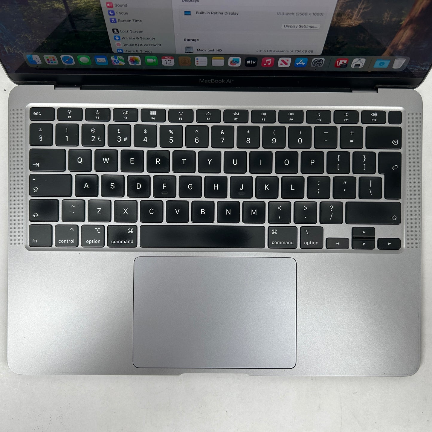 2020 Apple MacBook Air 13.3" i3 1.1GHz 16GB RAM 256GB SSD Silver A2179