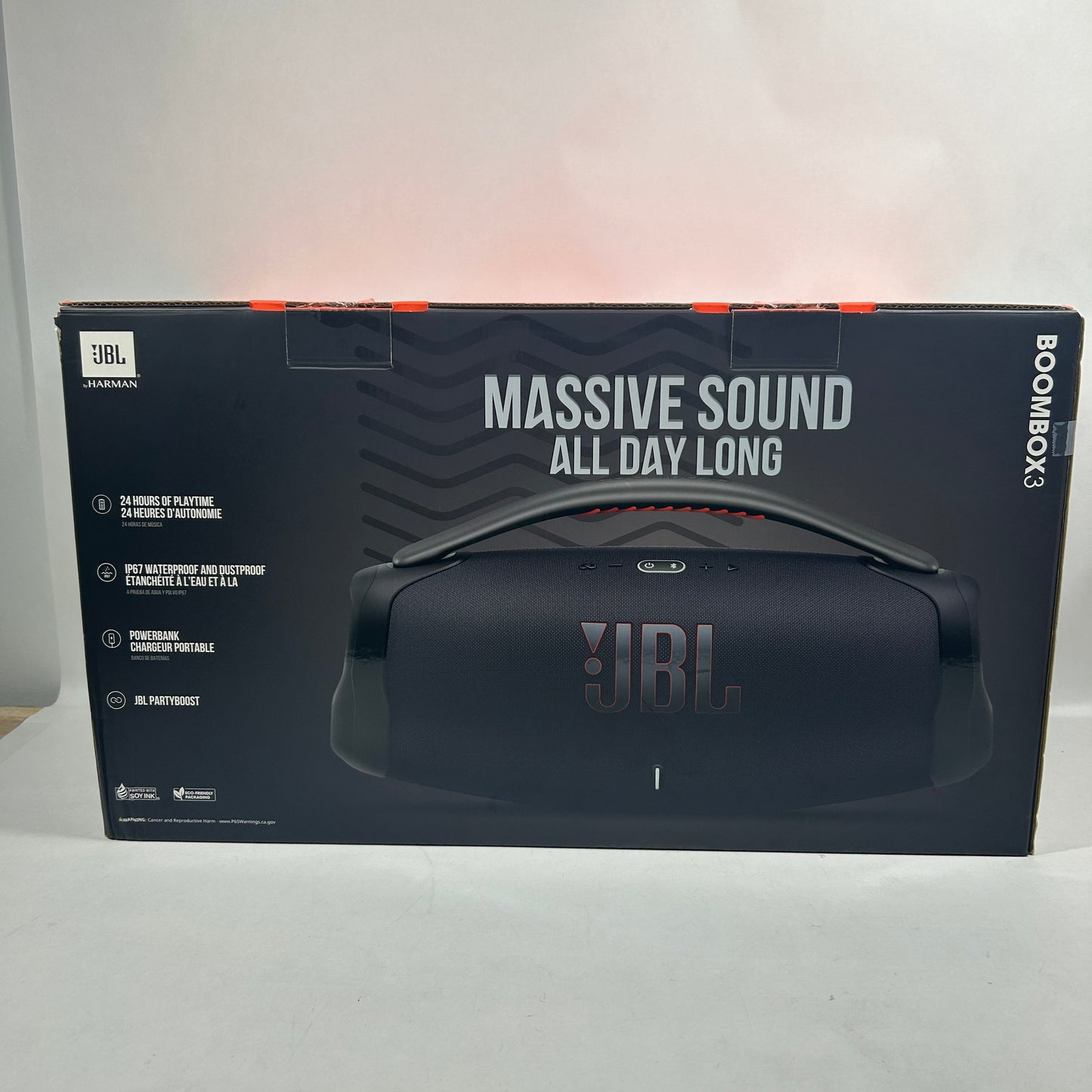 JBL Boombox 3 Portable Bluetooth Party Speaker Black JBLBOOMBOX3BLKAM
