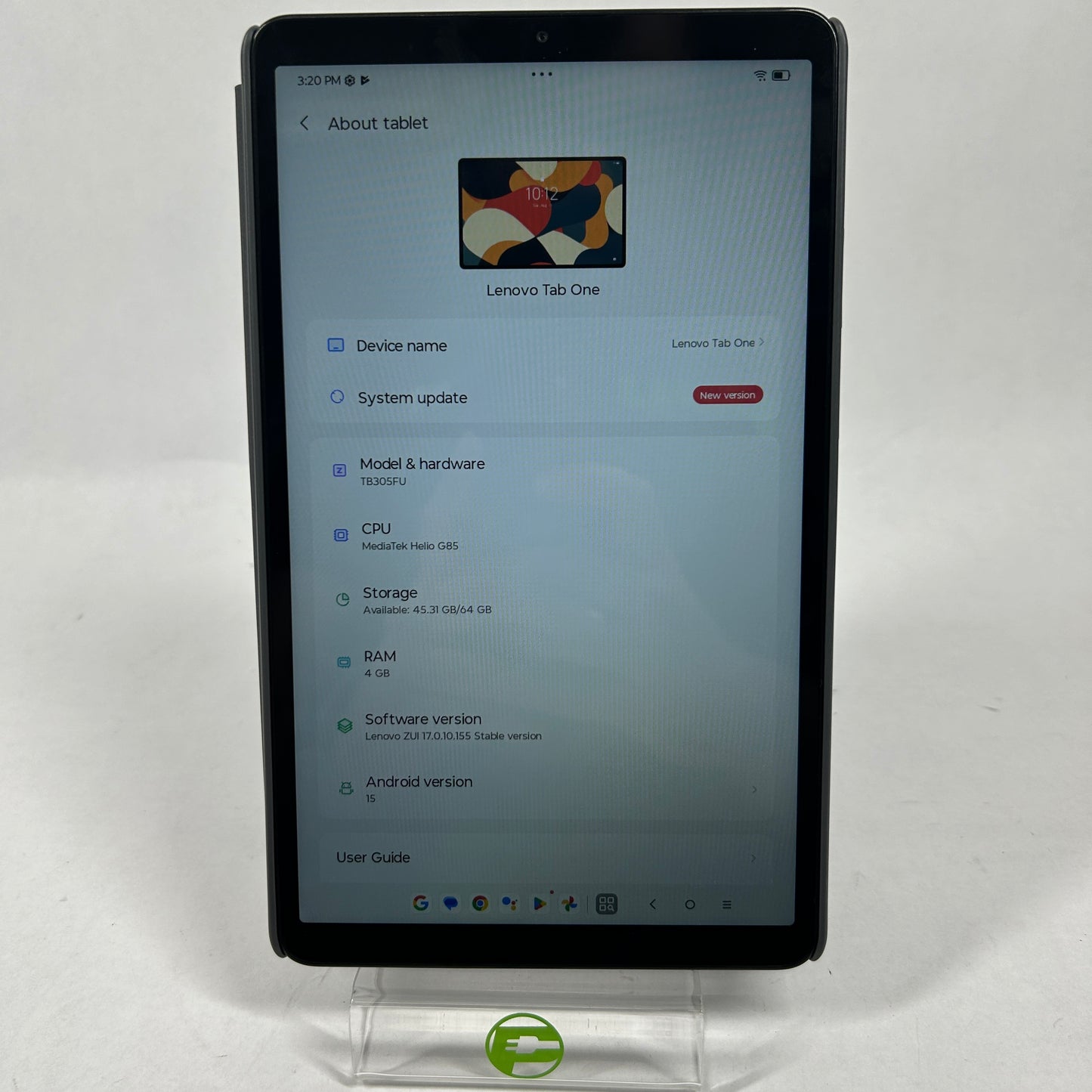 WiFi Only Lenovo Tab One 64GB Black TB305FU