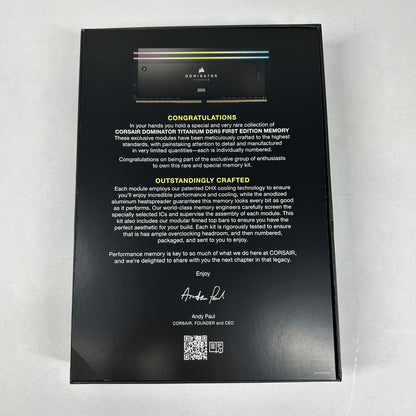 Corsair First Edition Dominator Titanium 32GB (2x16GB) RAM DDR5 7200MT/s 