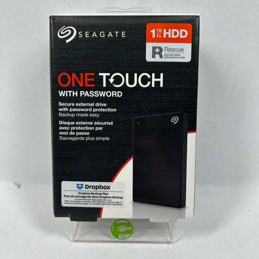 New Seagate Portable One Touch 1TB Micro USB-B to USB-A HDD 3FFPAP1-571