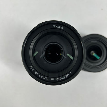 Nikon Z50 DX 16-50 + DX 50-250 Kit 20.9MP Digital Camera 658 Shutter Count
