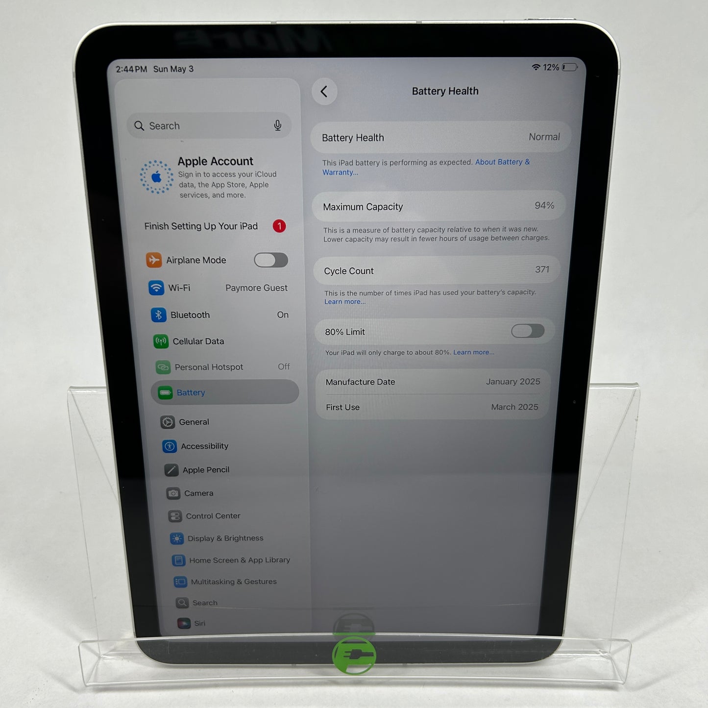 Unlocked Apple iPad 11" (A16) 128GB Silver MD7F4LL/A
