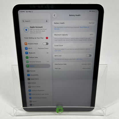 Unlocked Apple iPad 11" (A16) 128GB Silver MD7F4LL/A