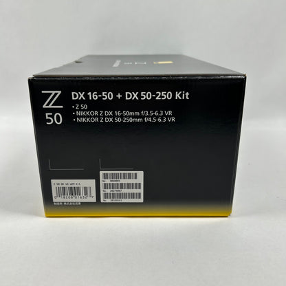 Nikon Z50 DX 16-50 + DX 50-250 Kit 20.9MP Digital Camera 658 Shutter Count