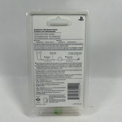 New Sony PlayStation Portable PSP Headphones With Remote Control White PSP-S140