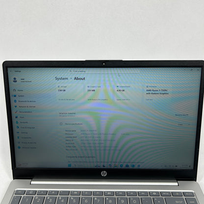 HP Laptop 14-EM0233NR 14" Ryzen 3 7320U 2.4GHz 4GB RAM 256GB SSD