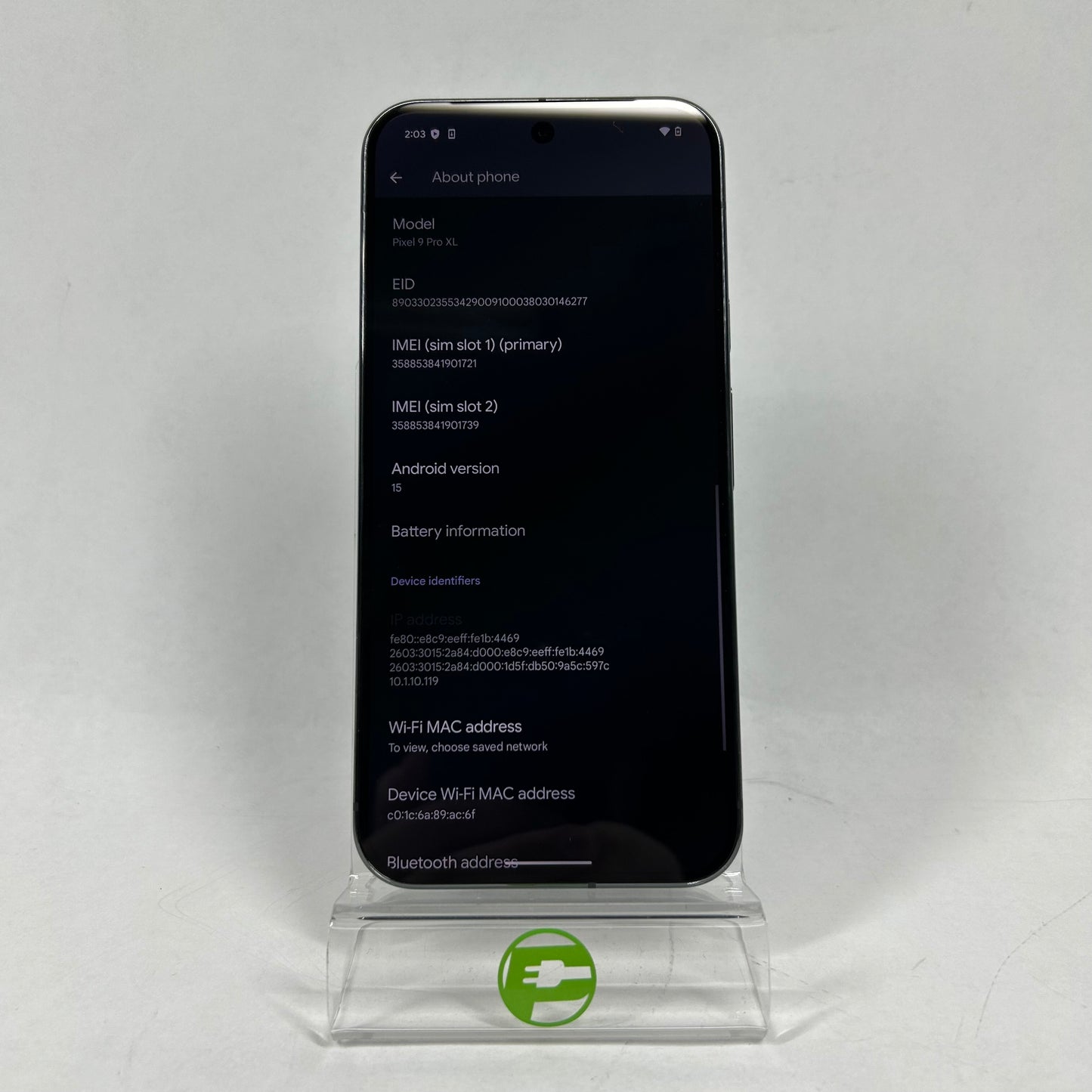 Factory Unlocked Google Pixel 9 Pro XL 512GB 15 Gray GR83Y