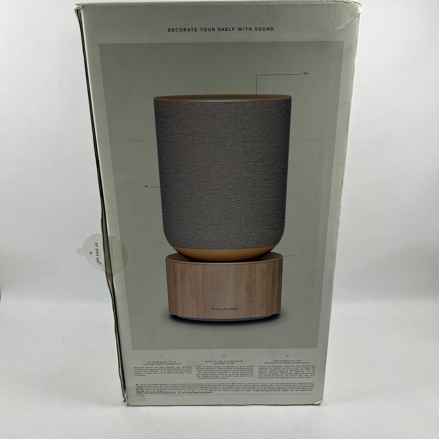Bang & Olufsen Beosound Balance Bluetooth Speaker Gray 1200502