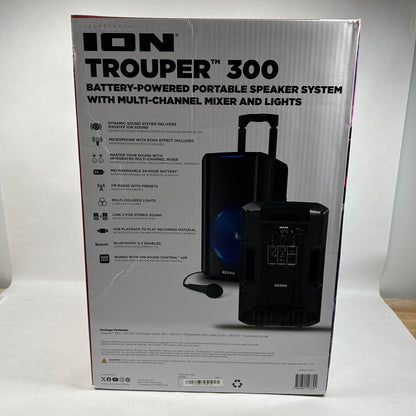 New ION Trouper 300 Portable Speaker System Black IPA118C