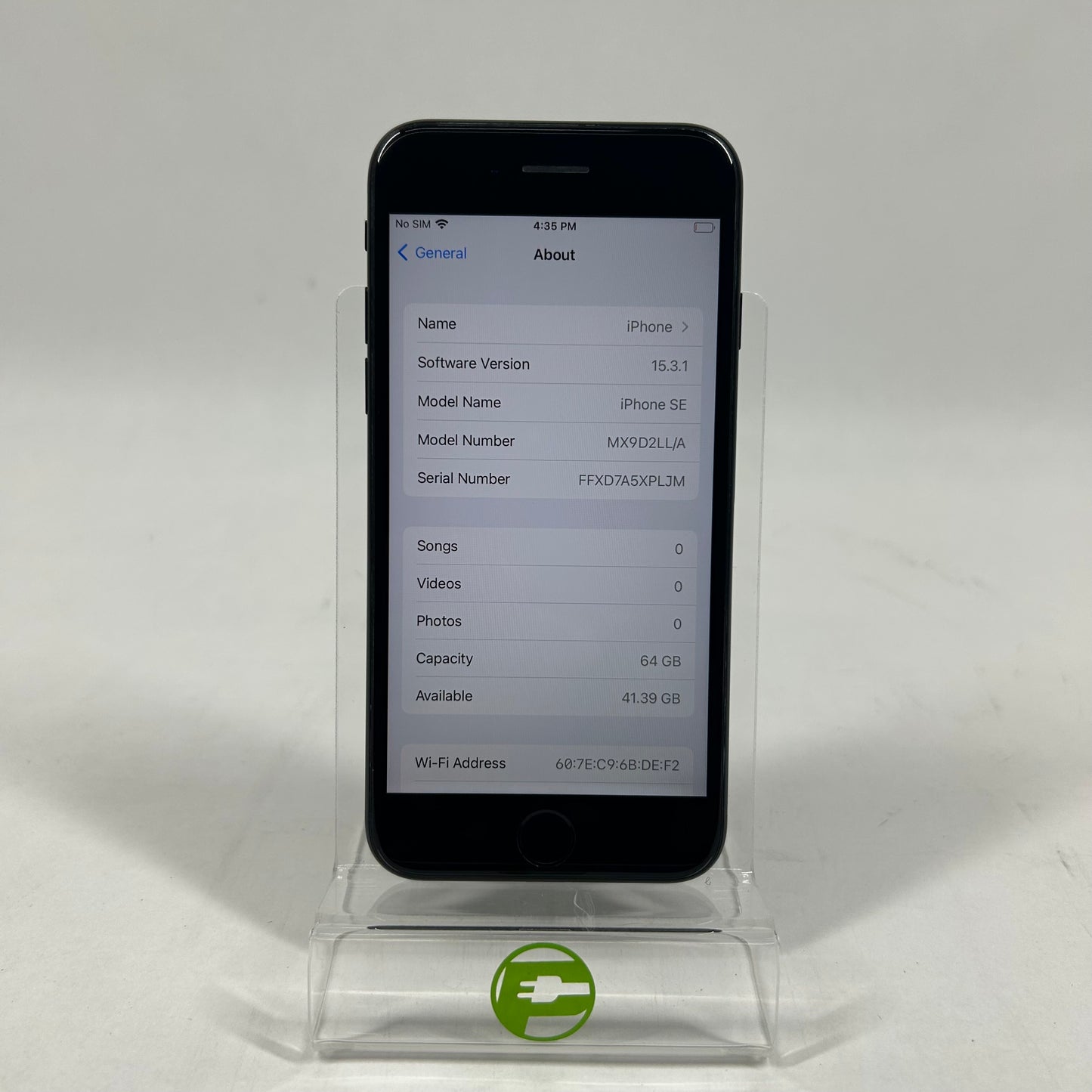 Unlocked Apple iPhone SE 64GB Black MX9D2LL/A