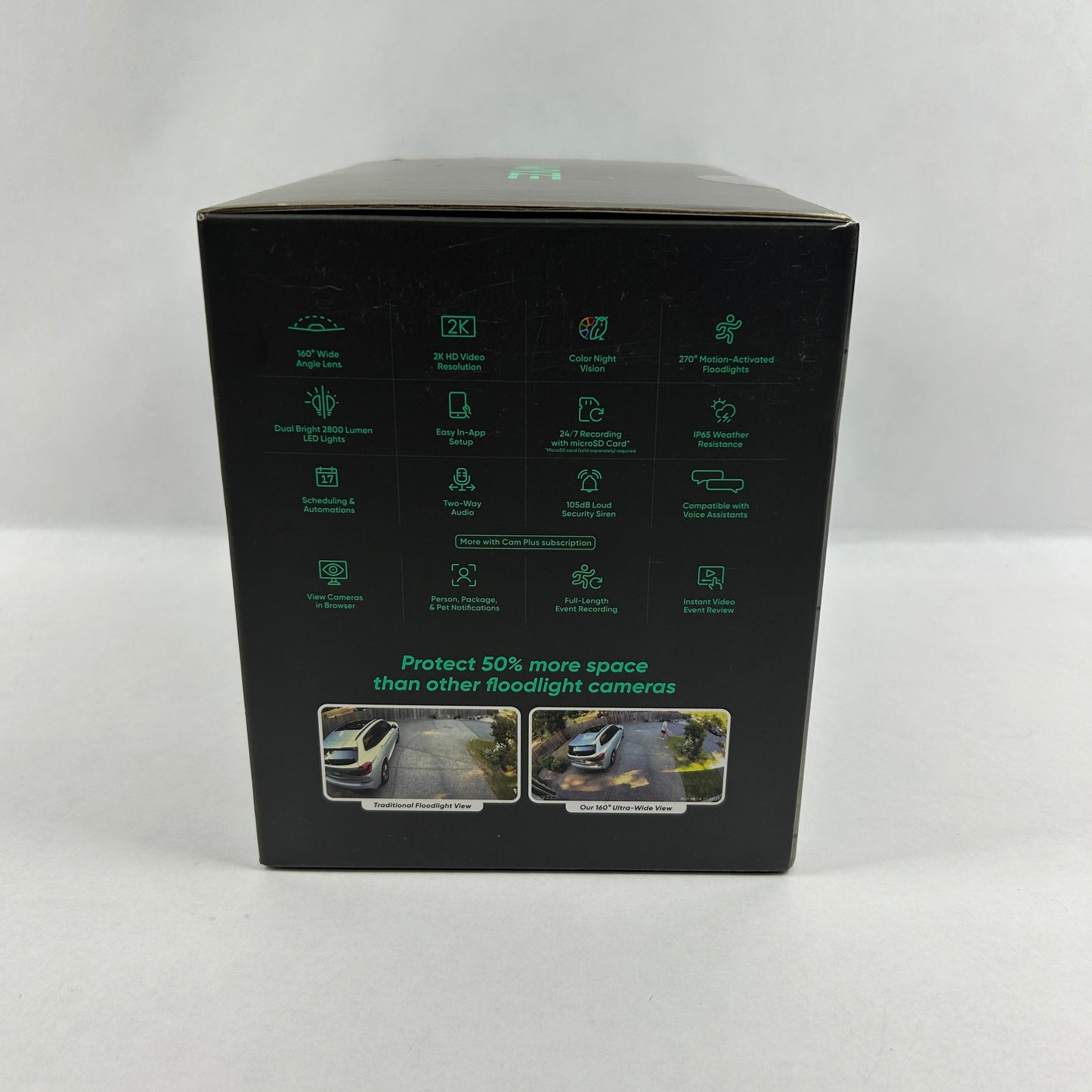 New Wyze Cam Floodlight 2K Color Night Vision LED Light WYZECFL2BL