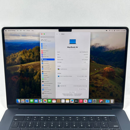 2023 Apple MacBook Air 15" M2 8C GPU 3.5GHz 8GB RAM 256GB SSD A2941