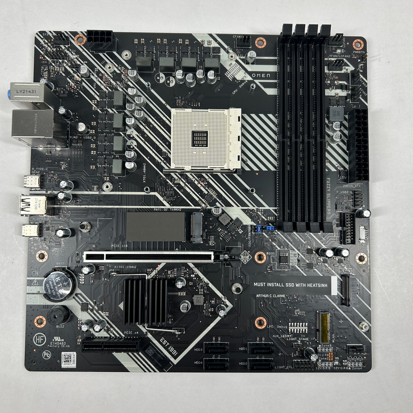 HP OMEN FUZZY SLIPPERS AM4 mATX AMD DDR4 Motherboard