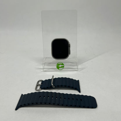 Unlocked Apple Watch Ultra 2 49MM Blue Titanium Blue Ocean Band MREG3LL/A