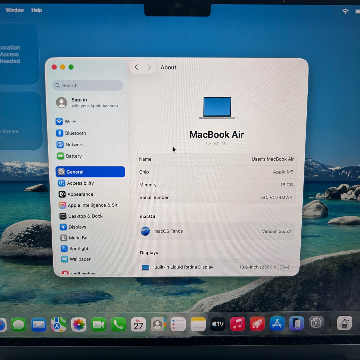 2026 Apple MacBook Air 13" M5 8C GPU 4.6GHz 16GB RAM 512GB SSD MDHH4LL/A