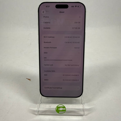 Factory Unlocked Apple iPhone 17 Pro Max 256GB Silver MFXG4LL/A