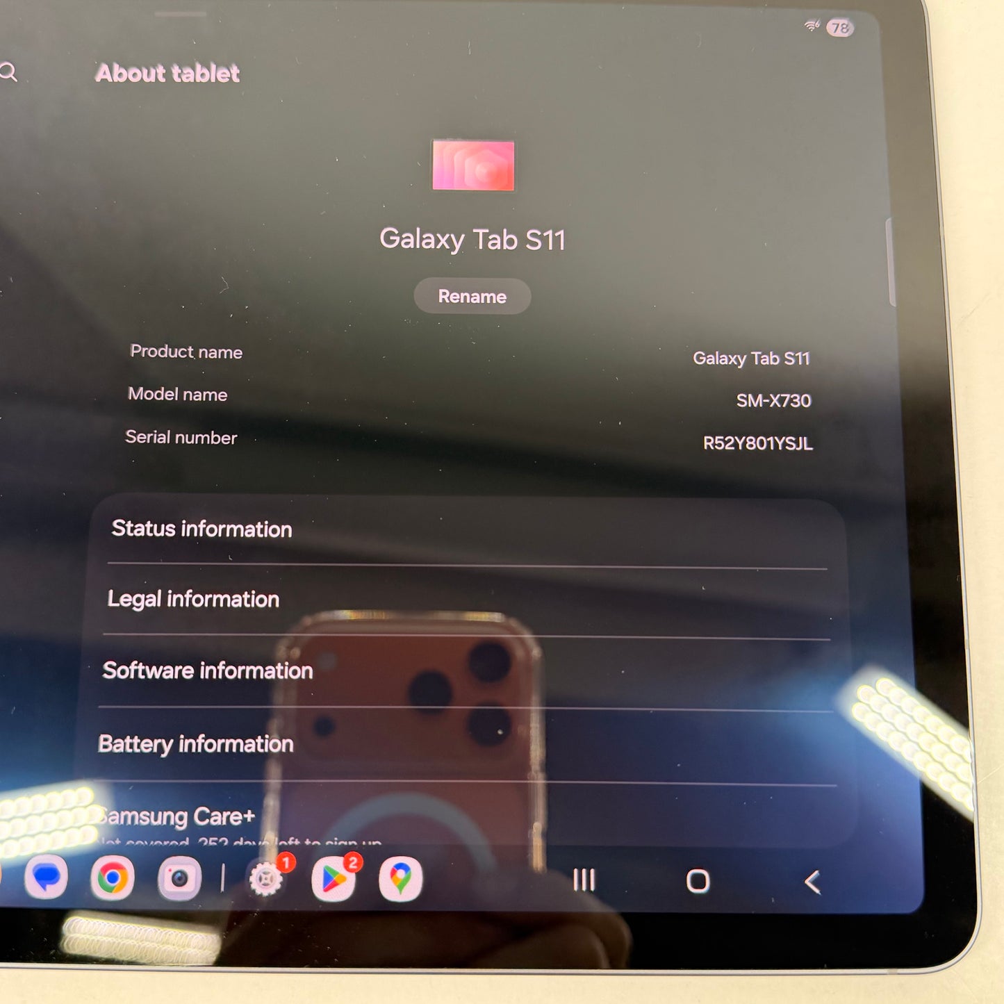 WiFi Only Samsung Galaxy Tab S11 11.0" 256GB Black SM-X730