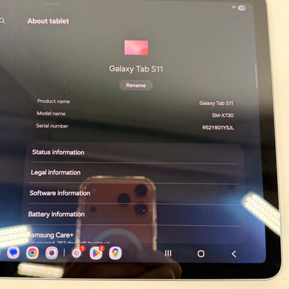 WiFi Only Samsung Galaxy Tab S11 11.0" 256GB Black SM-X730
